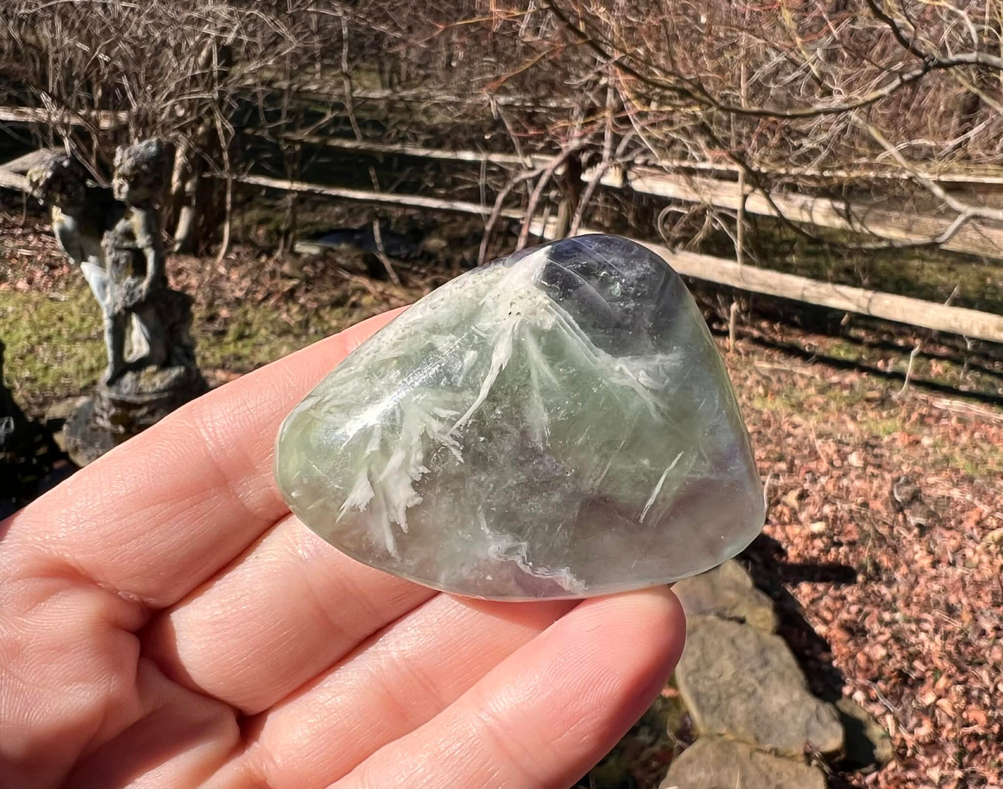 Rainbow Fluorite Palm Stone