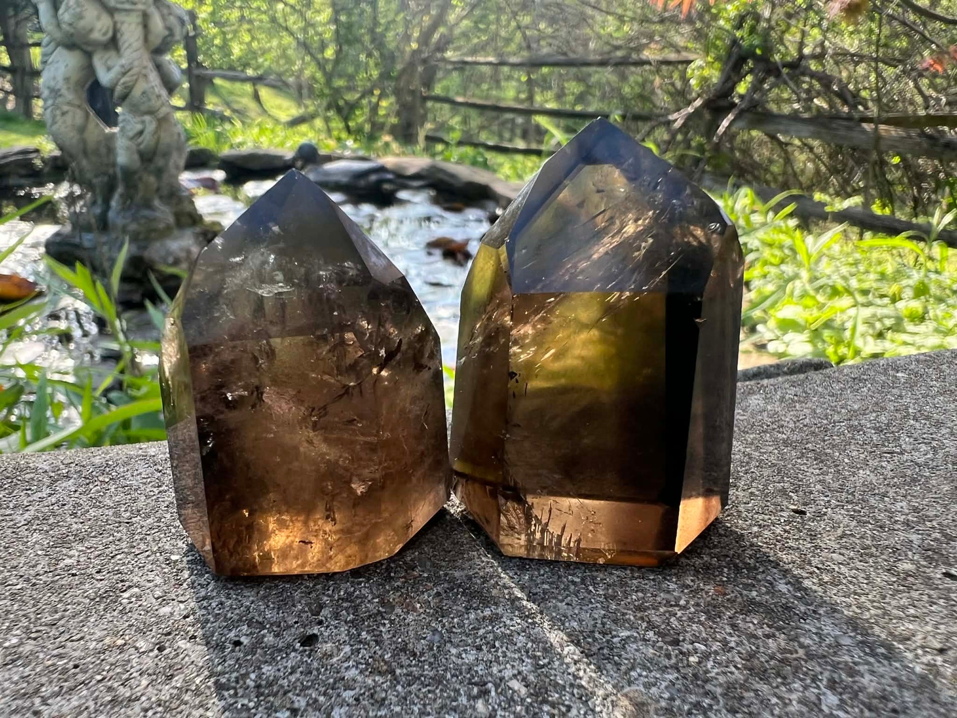 Smoky Quartz Tower Duo - Gem Realm 