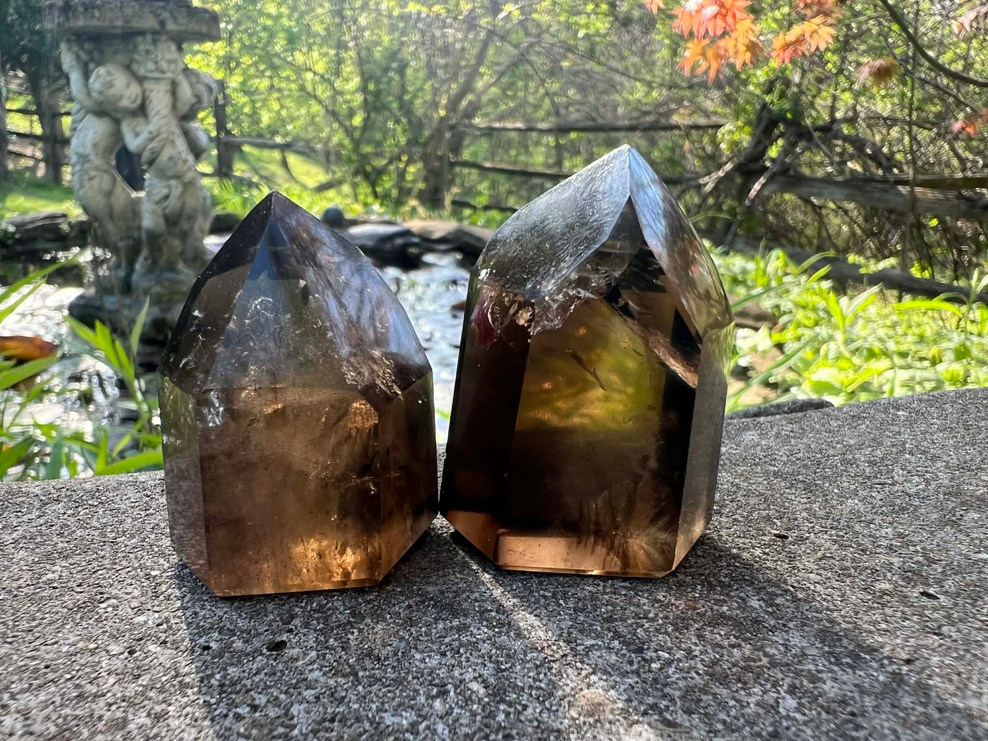 Smoky Quartz Tower Duo - Gem Realm 