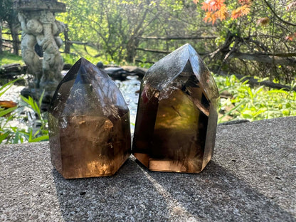 Smoky Quartz Tower Duo - Gem Realm 