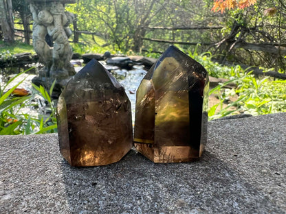 Smoky Quartz Tower Duo - Gem Realm 