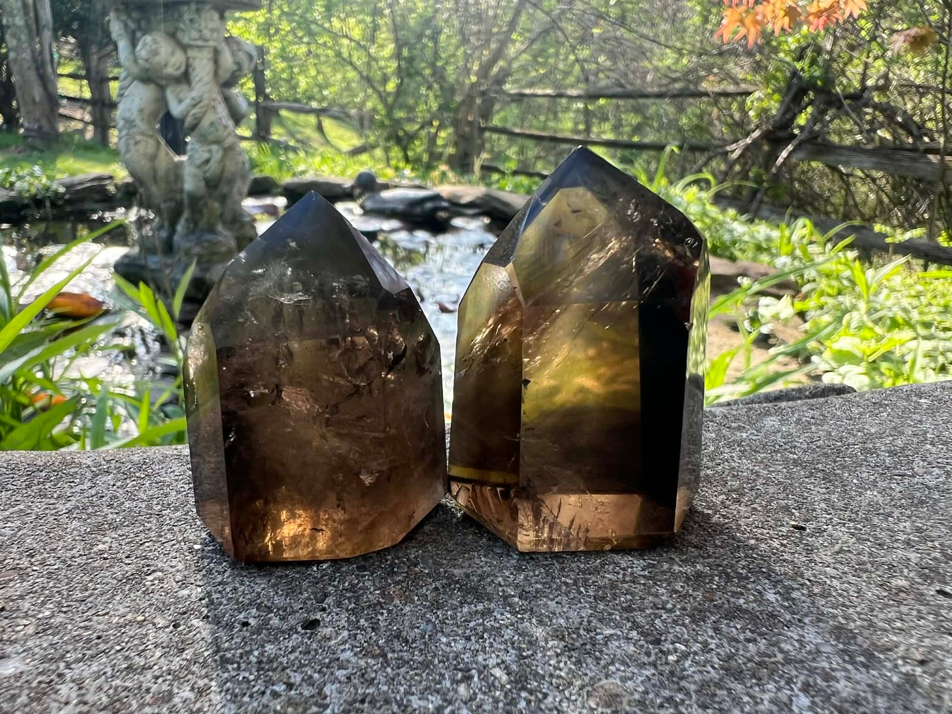 Smoky Quartz Tower Duo - Gem Realm 