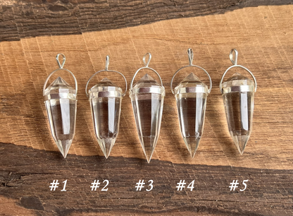 Quartz Crystal Vogel Pendant - Gem Realm 