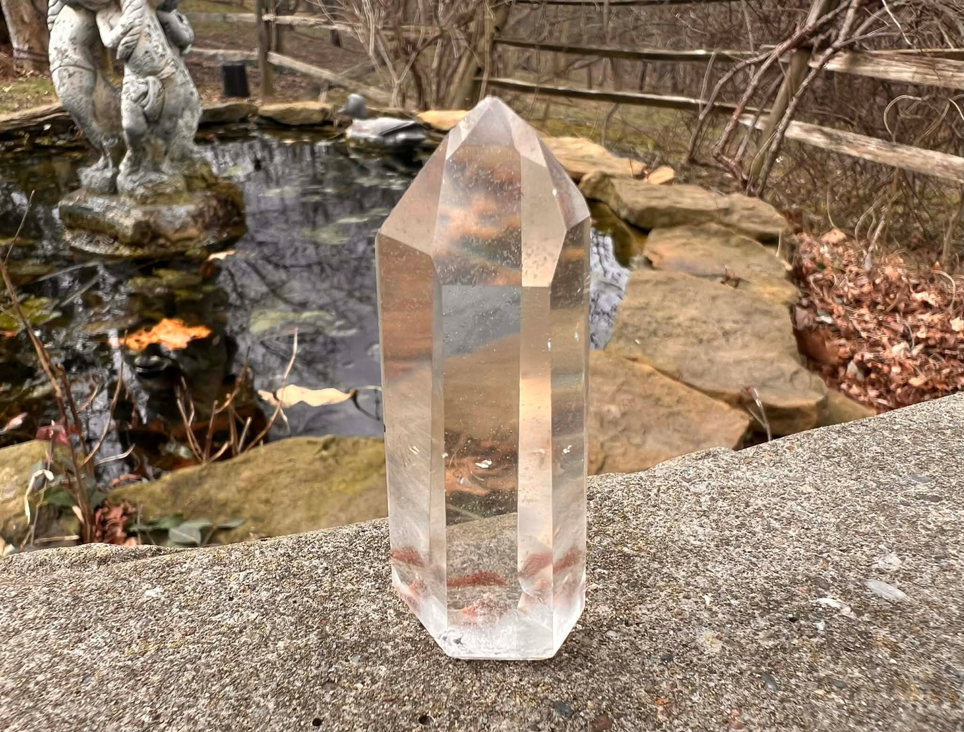Quartz Crystal Tower ~ with Chlorite - Gem Realm 