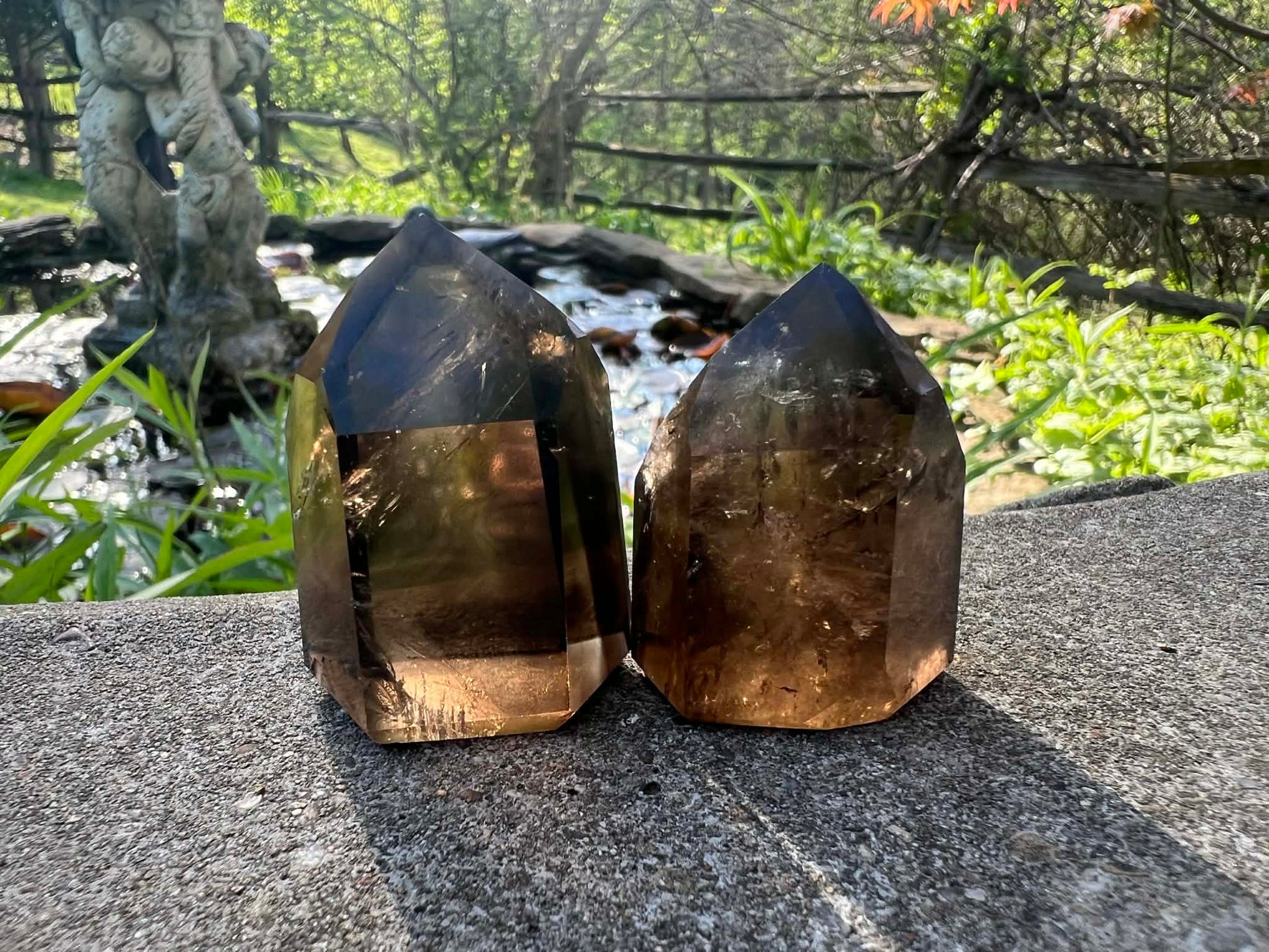 Smoky Quartz Tower Duo - Gem Realm 