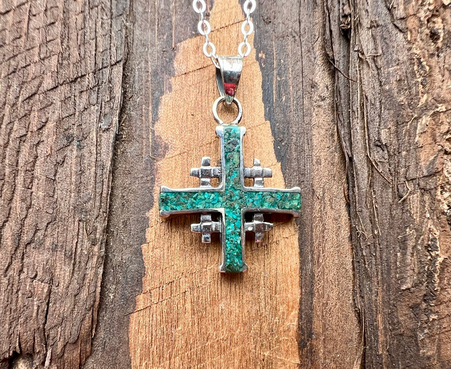 Chrysocolla Cross Pendant