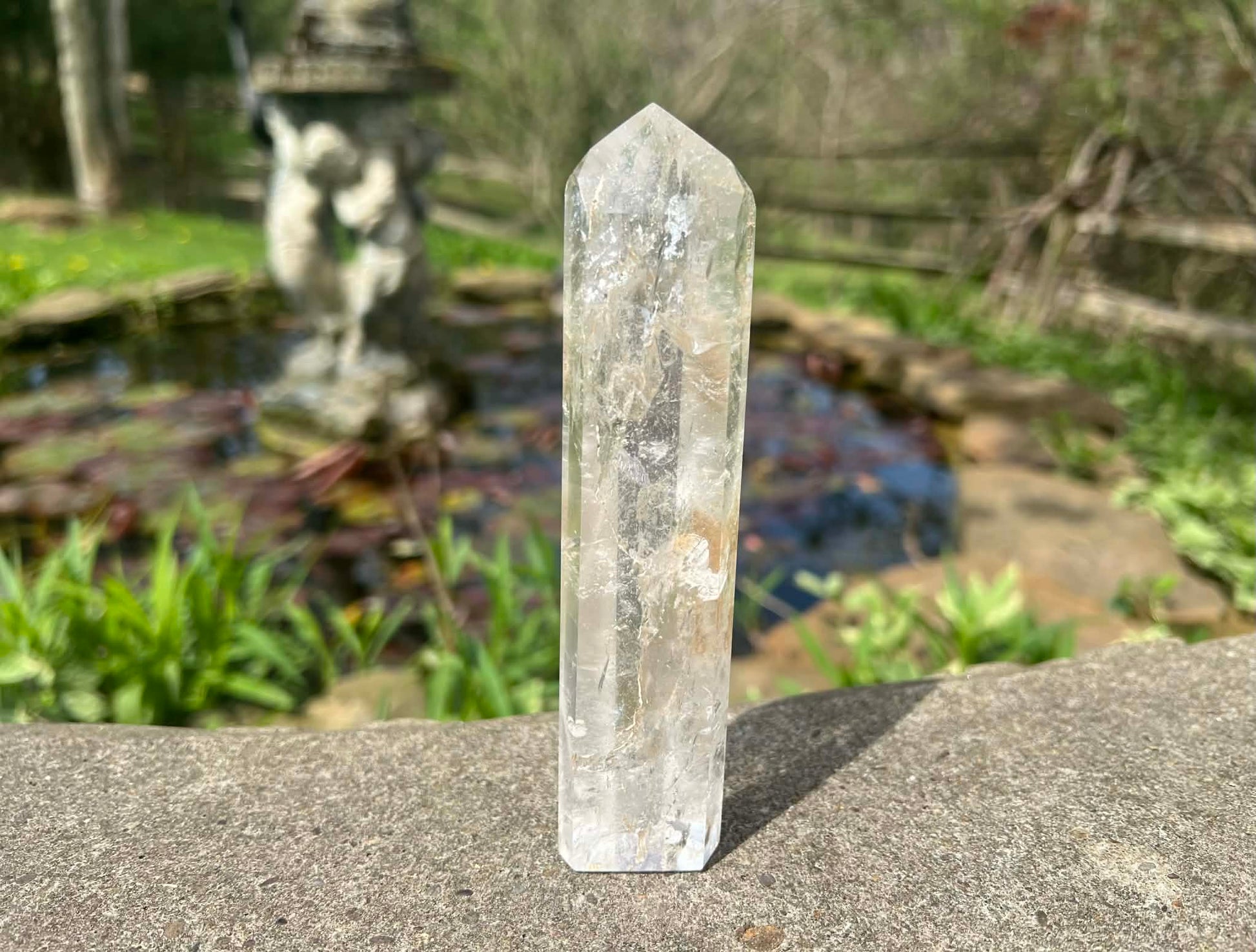 Quartz Crystal Tower ~ with inclusions ~ Large - Gem Realm 