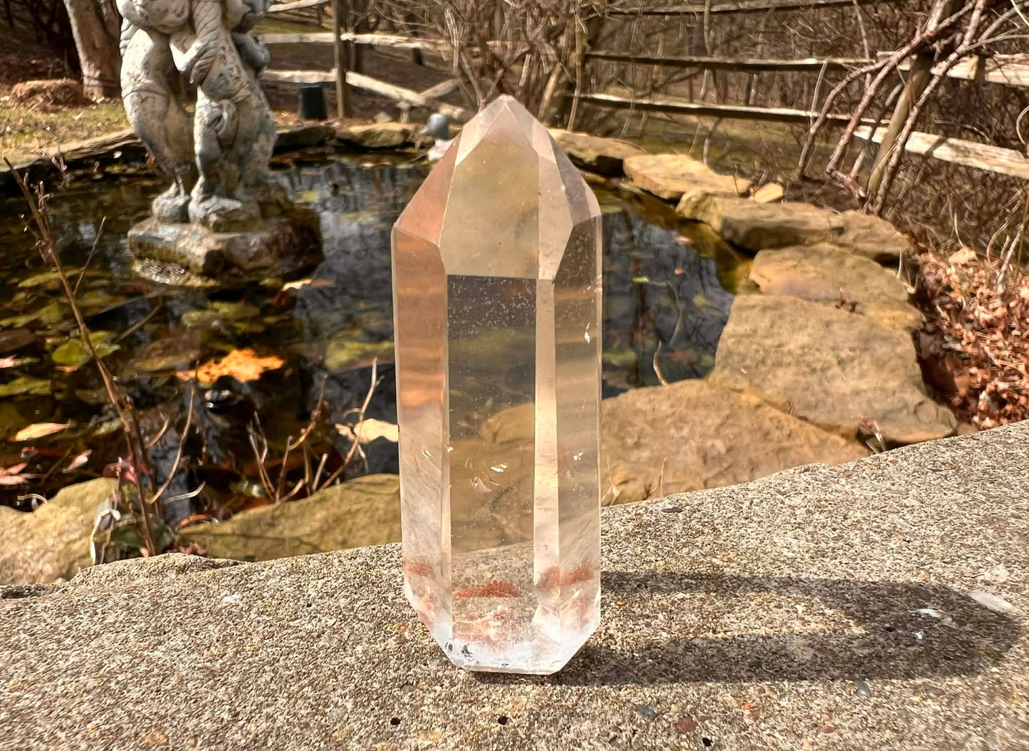 Quartz Crystal Tower ~ with Chlorite - Gem Realm 