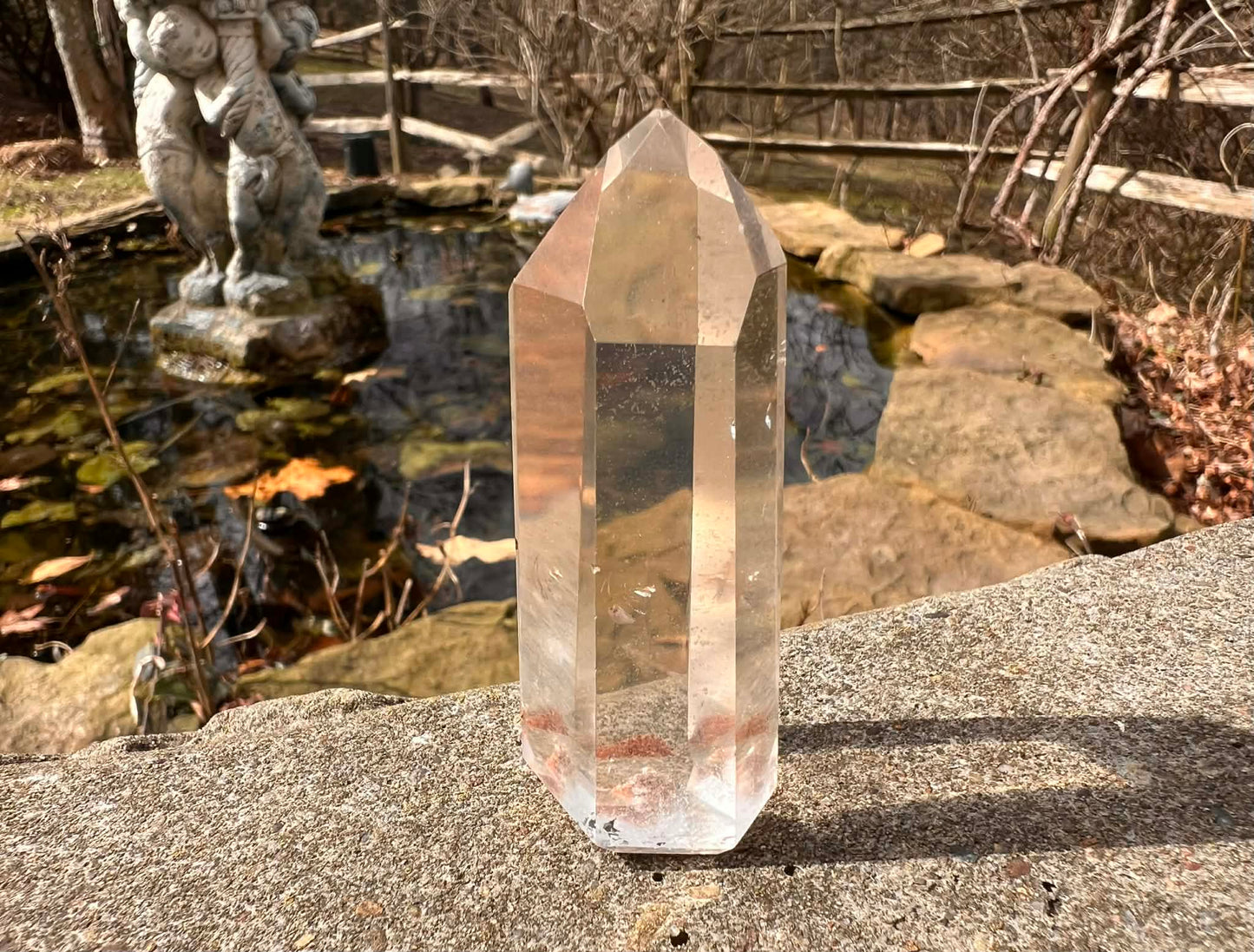 Quartz Crystal Tower ~ with Chlorite - Gem Realm 