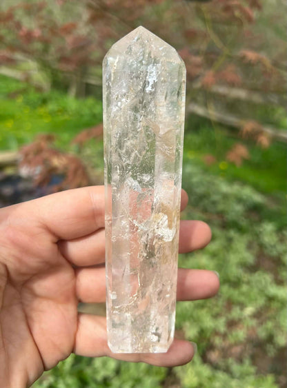 Quartz Crystal Tower ~ with inclusions ~ Large - Gem Realm 
