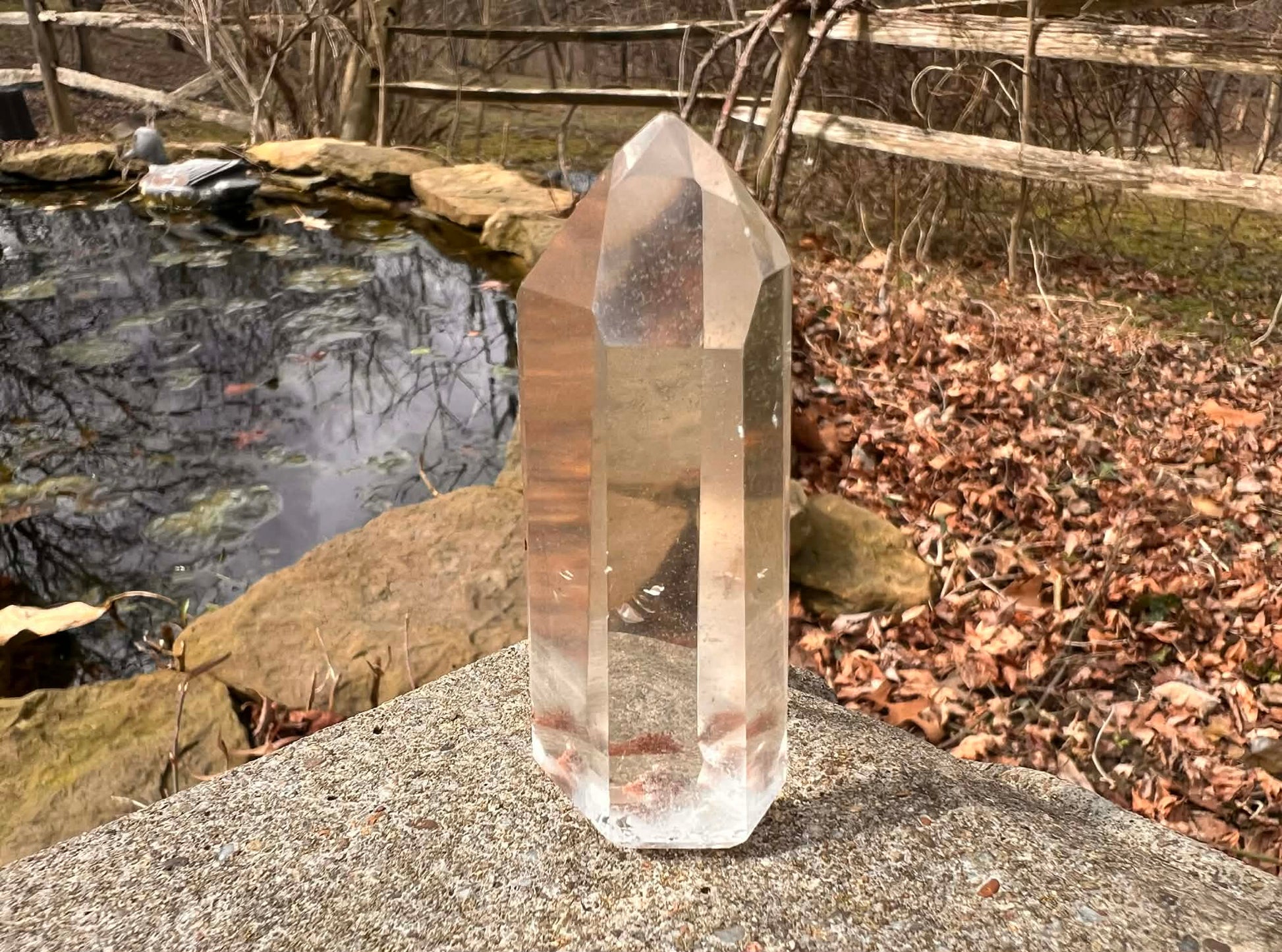Quartz Crystal Tower ~ with Chlorite - Gem Realm 