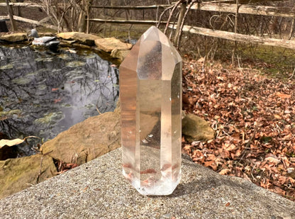 Quartz Crystal Tower ~ with Chlorite - Gem Realm 