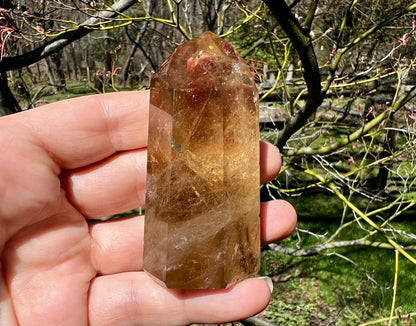 Citrine Tower ~ Smoky Citrine with Phantoms - Gem Realm 