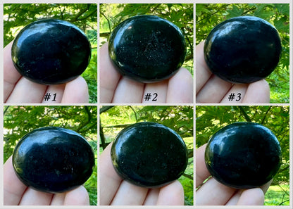 Black Tourmaline Palm Stones - Gem Realm 