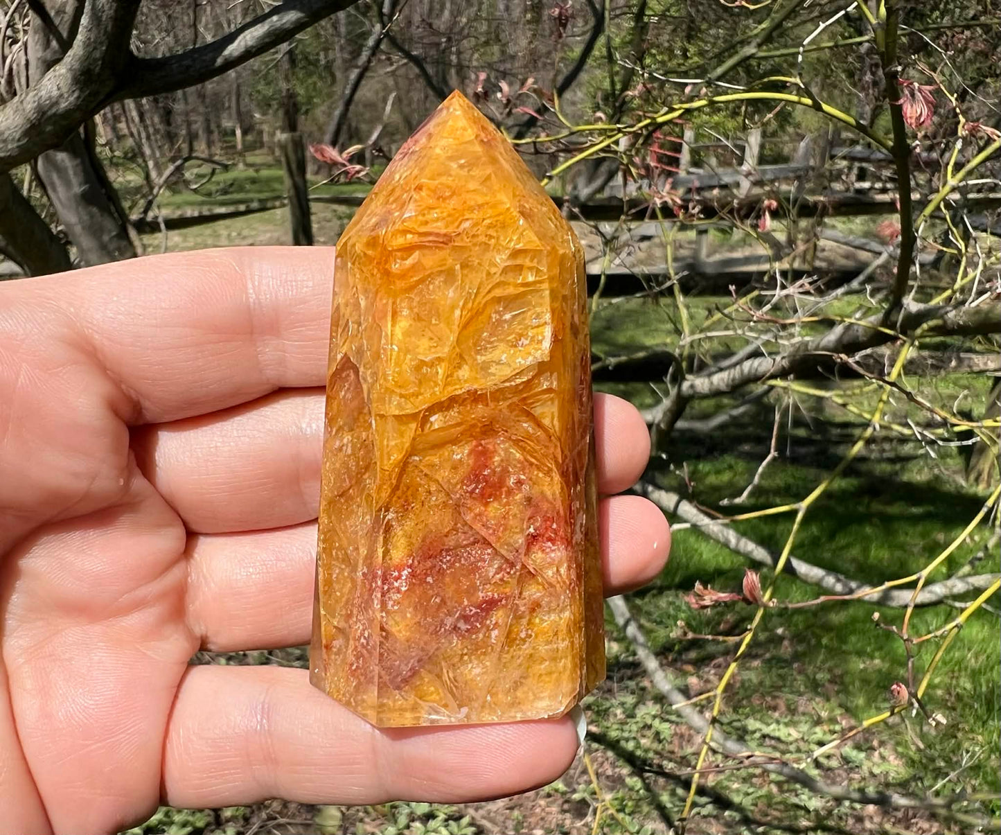 Hematoid Quartz Tower - Gem Realm 