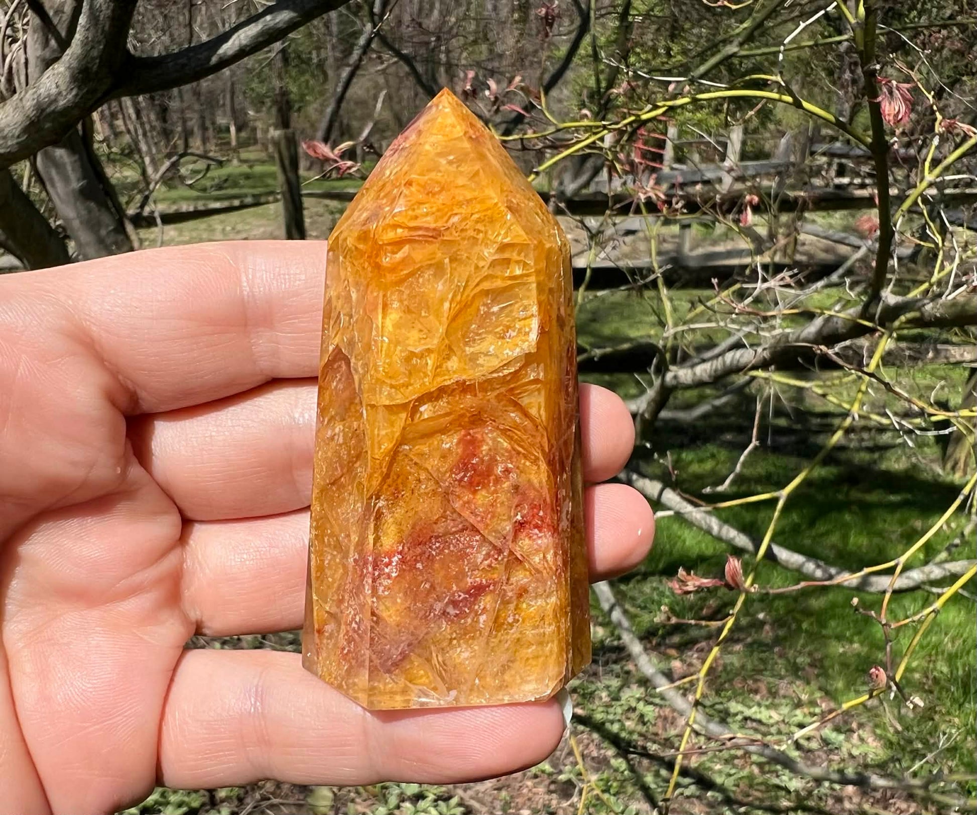 Hematoid Quartz Tower - Gem Realm 