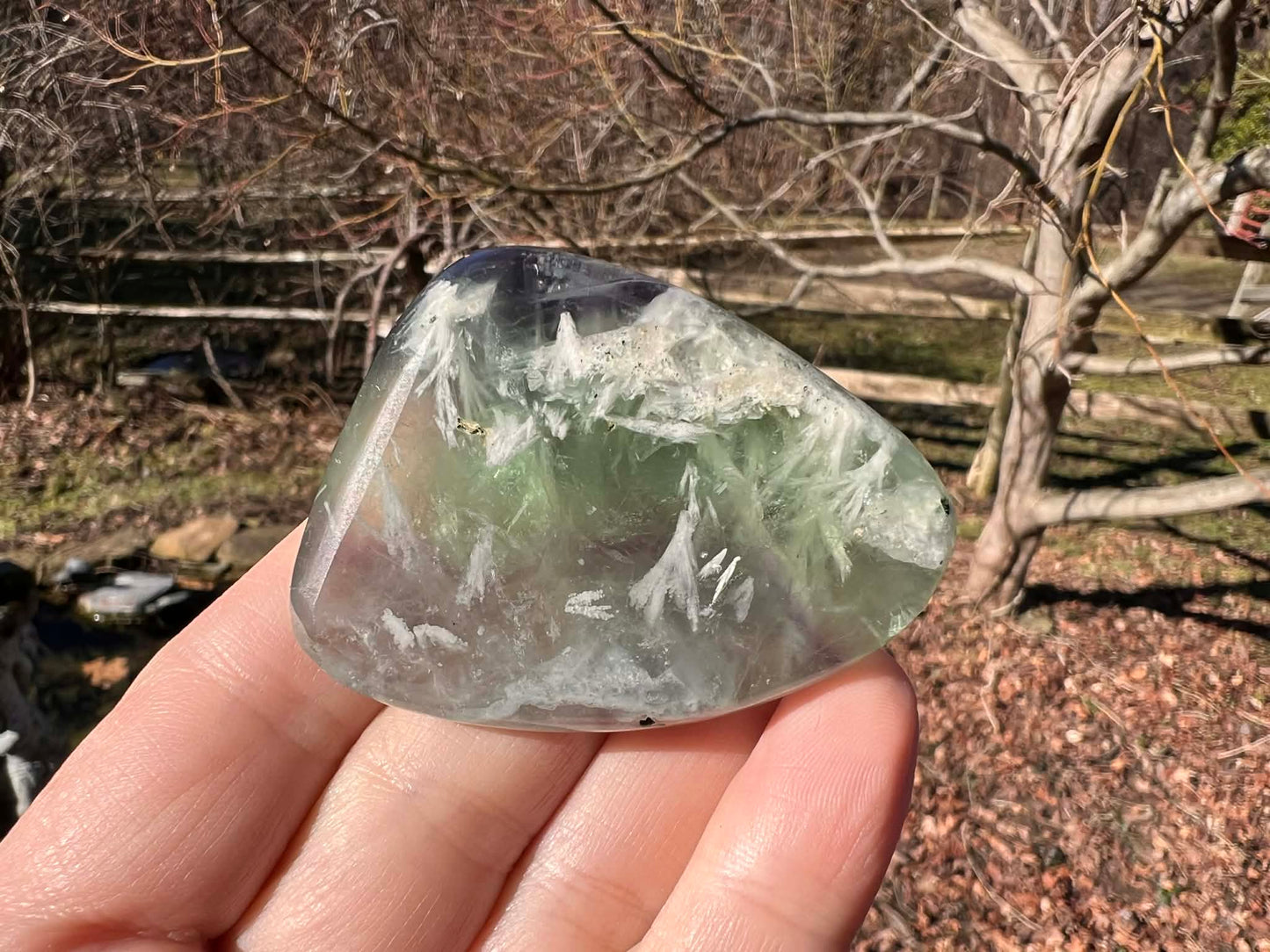 Rainbow Fluorite Palm Stone