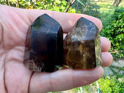Smoky Quartz Tower Duo - Gem Realm 