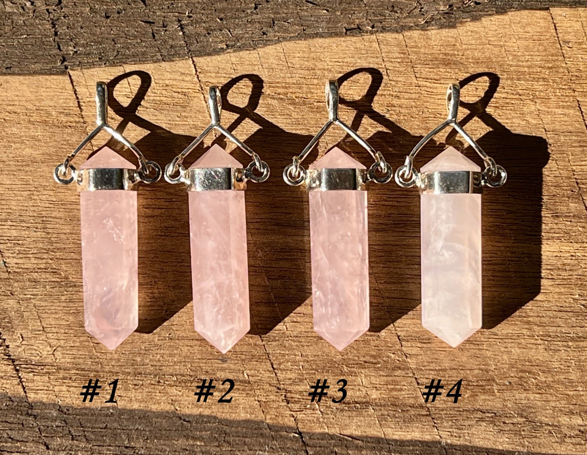 Rose Quartz Crystal Pendant - Gem Realm 