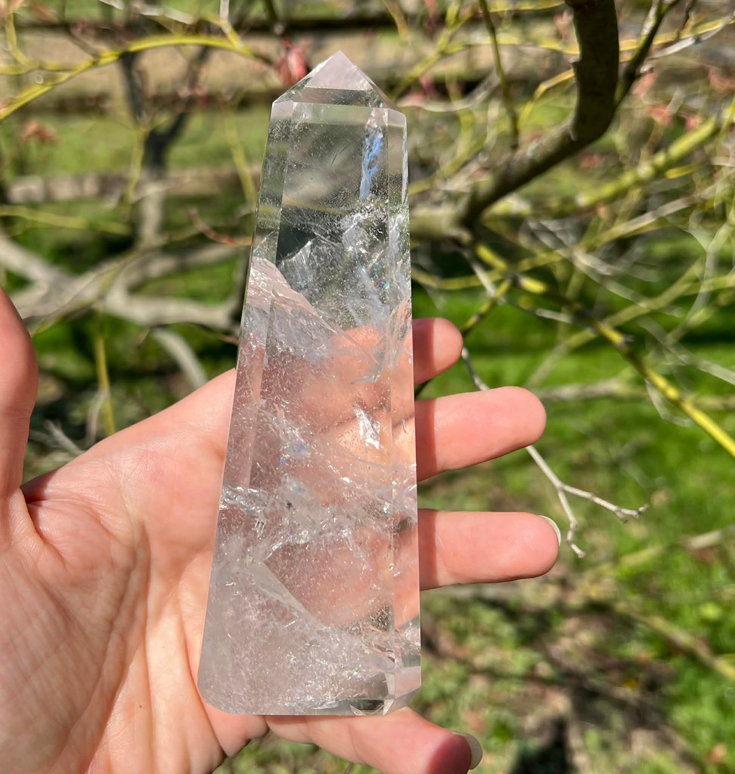 Quartz Crystal Tower ~ Large Obelisk - Gem Realm 