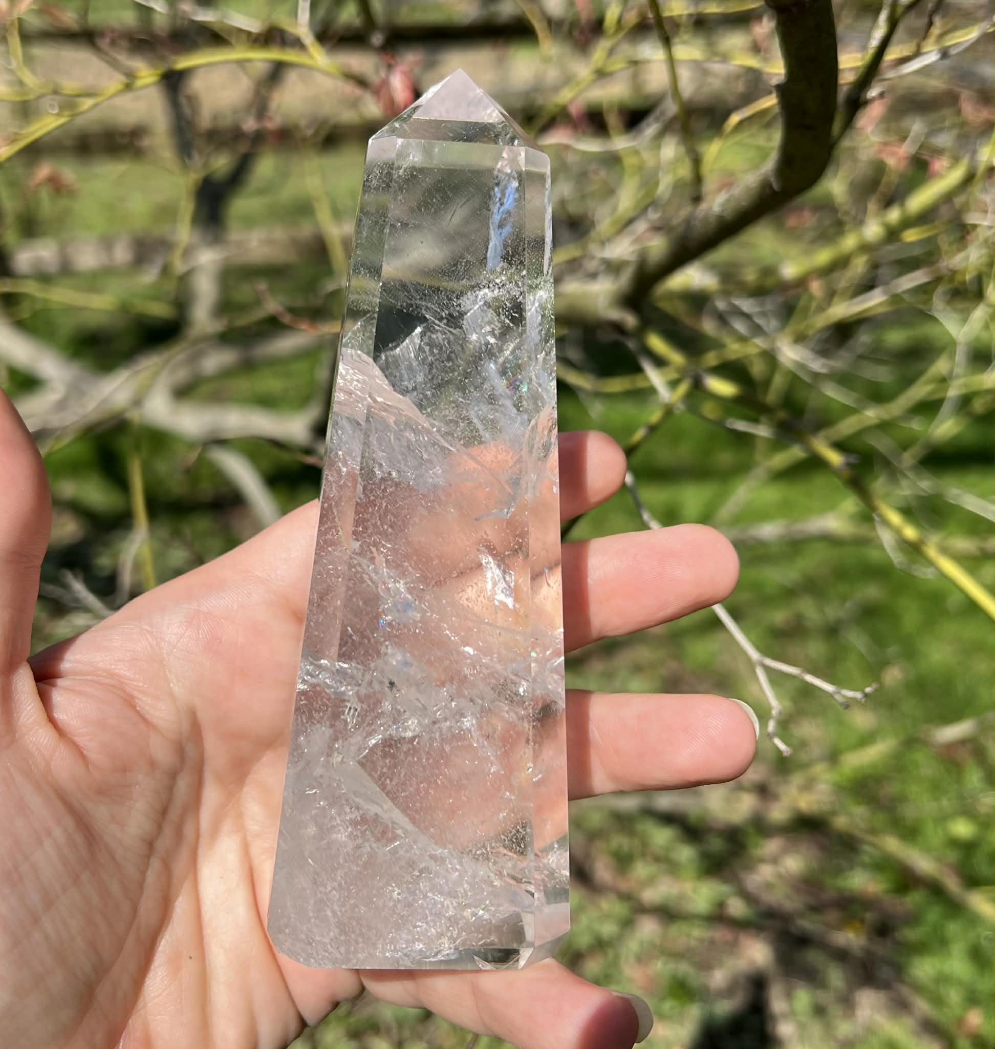 Quartz Crystal Tower ~ Large Obelisk - Gem Realm 