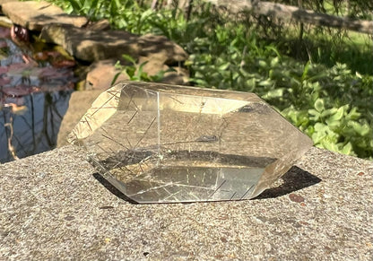 Citrine Double Terminated Polished Point ~ Rutilated - Gem Realm 