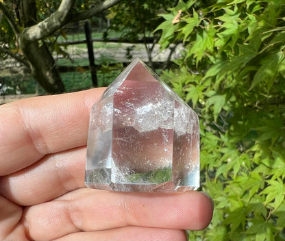 Quartz Crystal Tower with Hexagon