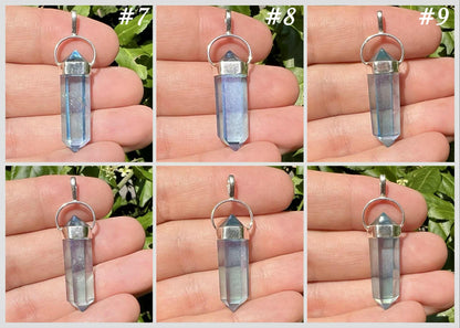 Aqua Aura Quartz Pendant