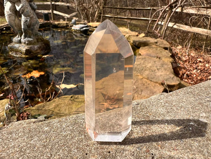 Quartz Crystal Tower ~ with Chlorite - Gem Realm 
