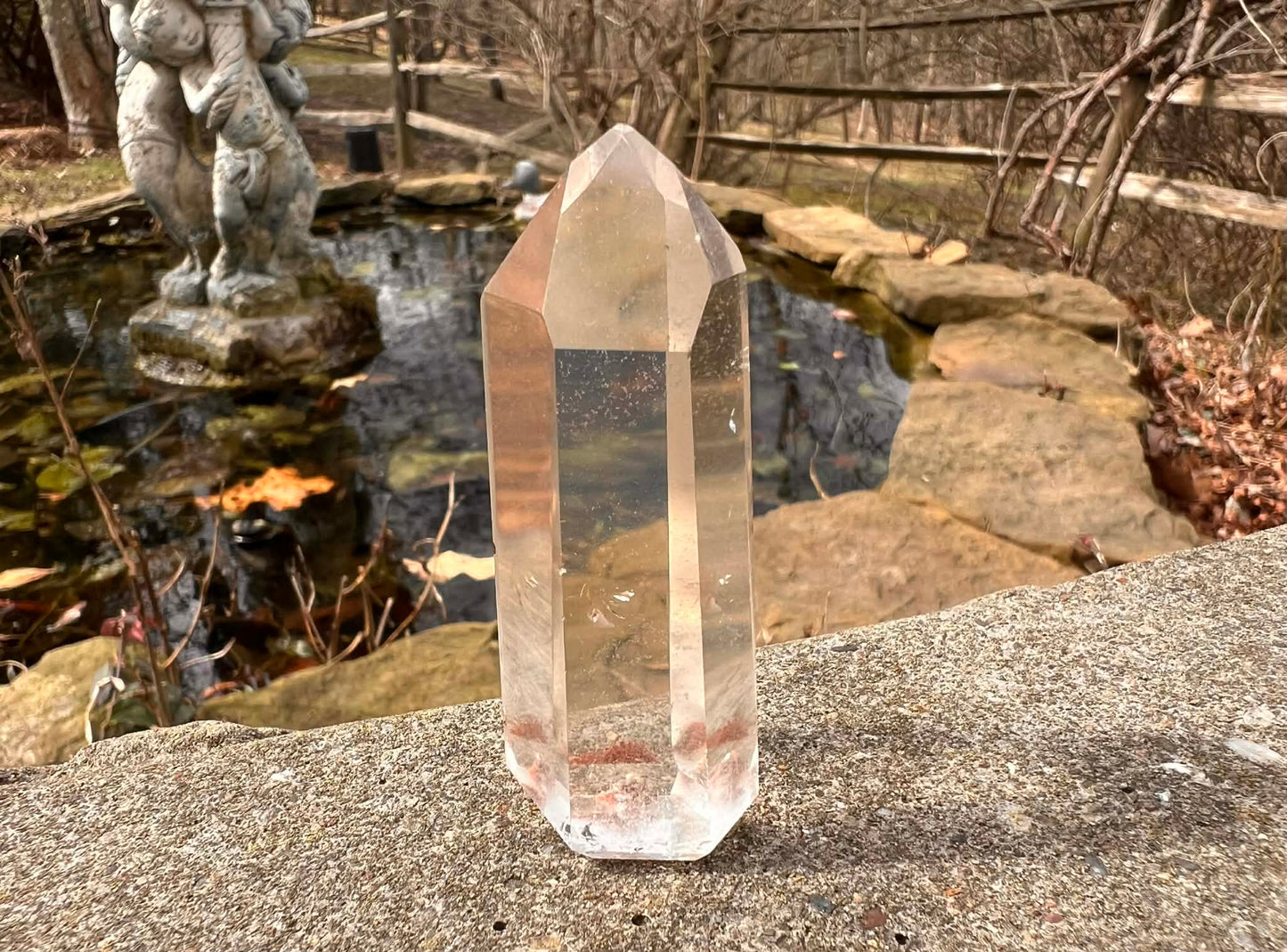 Quartz Crystal Tower ~ with Chlorite - Gem Realm 