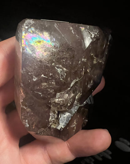 Smoky Quartz Tower with Inclusions