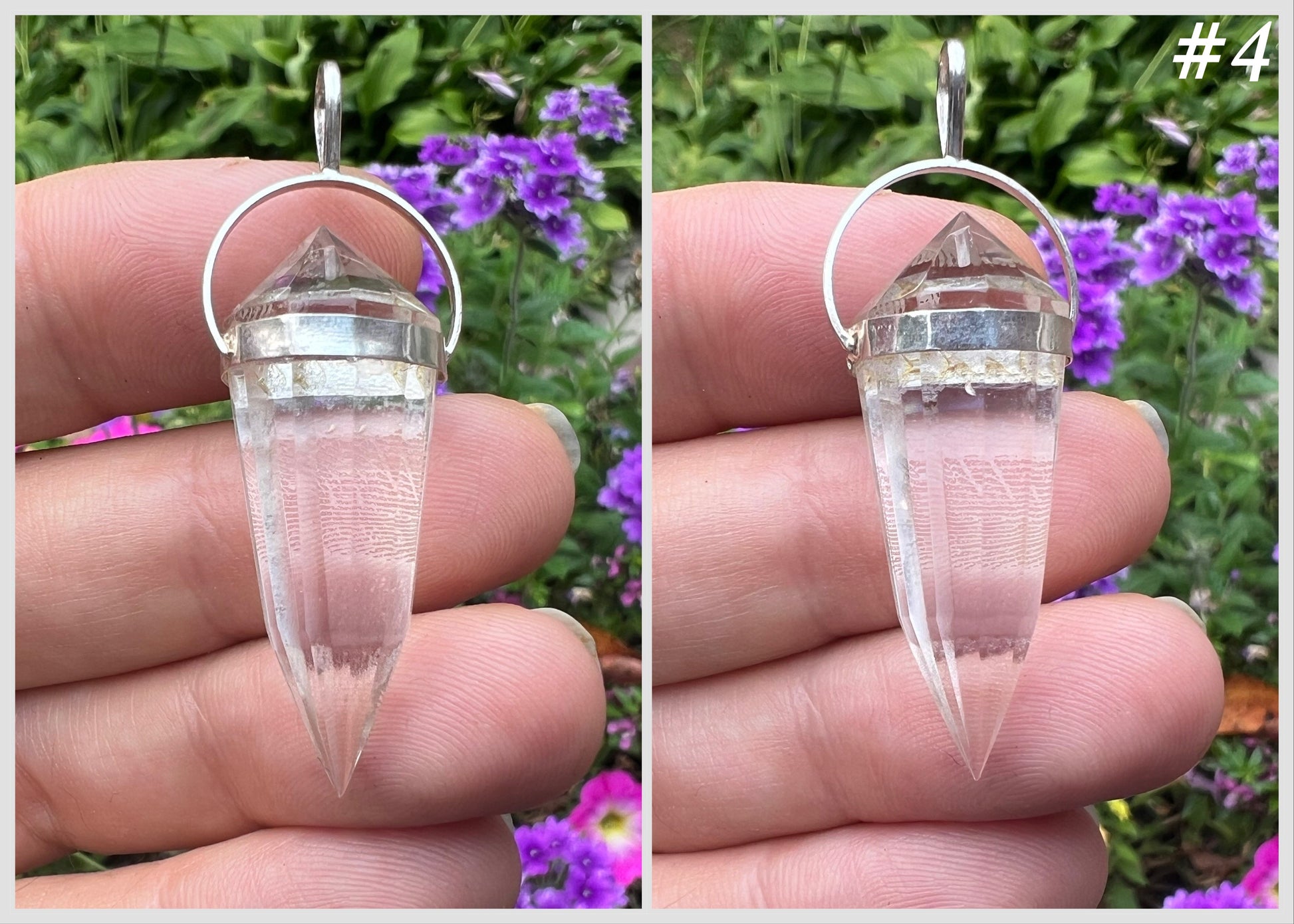 Quartz Crystal Vogel Pendant - Gem Realm 