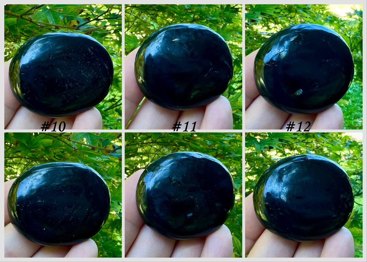 Black Tourmaline Palm Stones - Gem Realm 