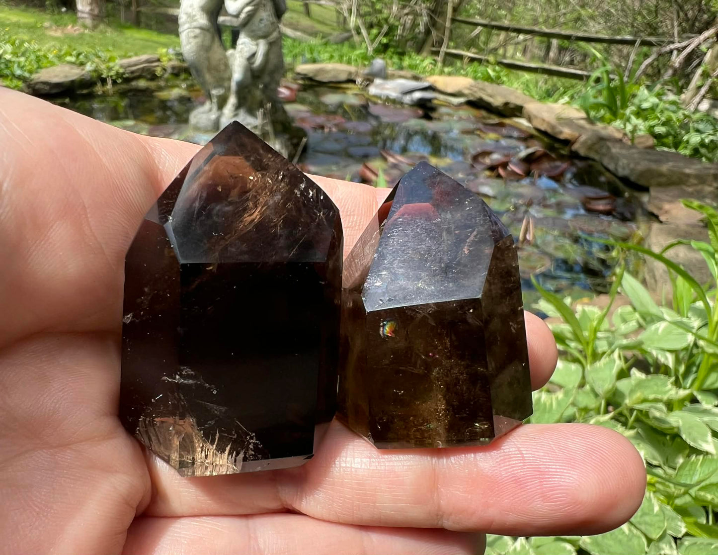 Smoky Quartz Tower Duo - Gem Realm 