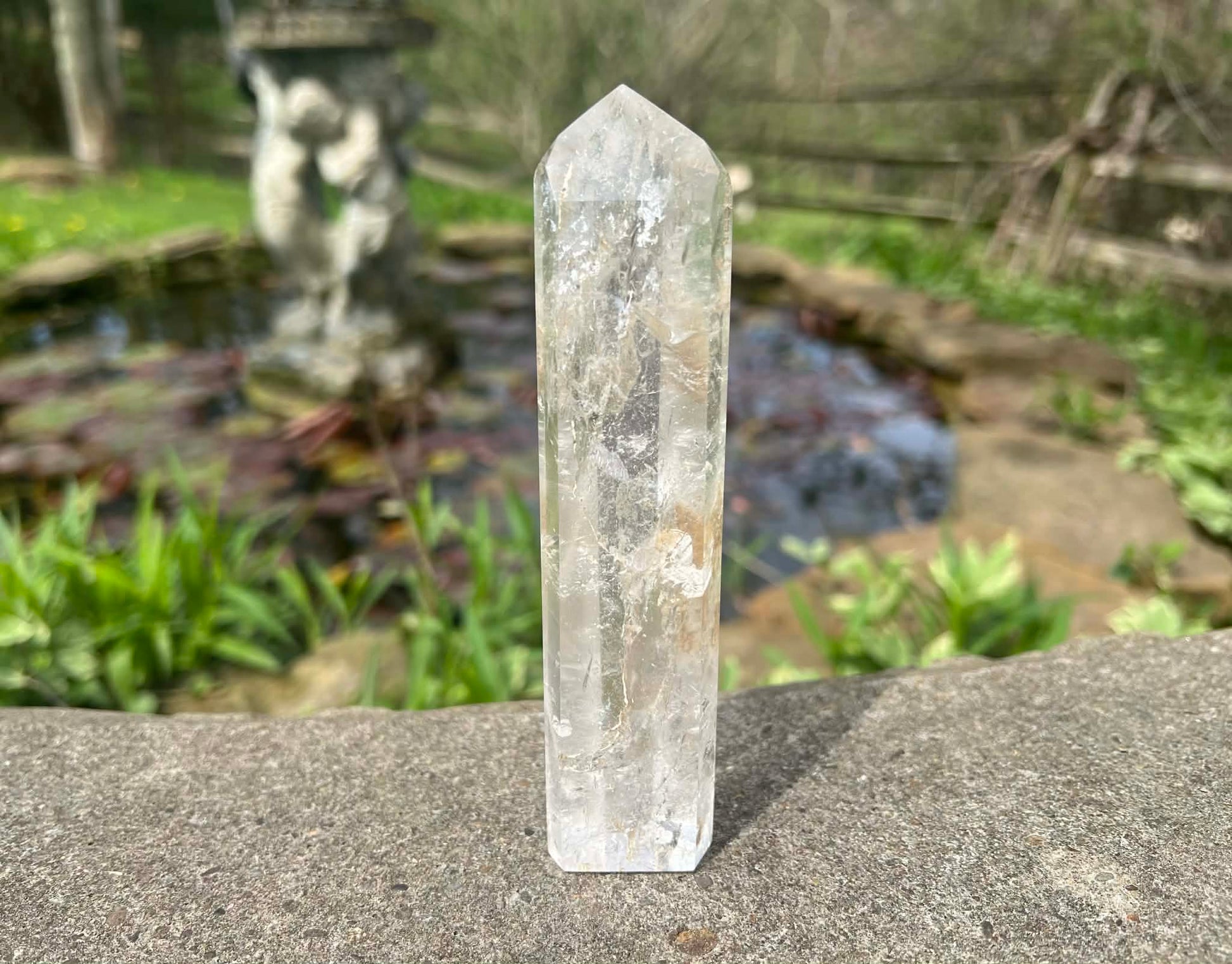 Quartz Crystal Tower ~ with inclusions ~ Large - Gem Realm 