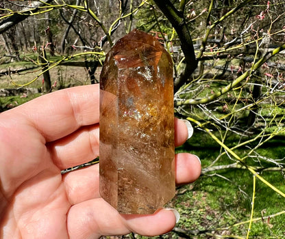 Citrine Tower ~ Smoky Citrine with Phantoms - Gem Realm 