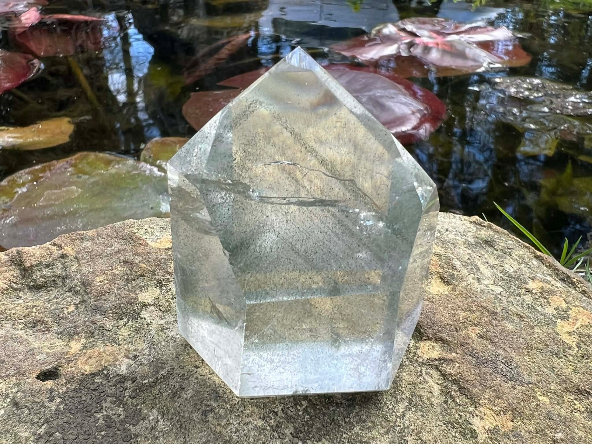 Garden Quartz Tower ~ Green Phantom Quartz - Gem Realm 