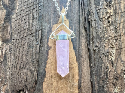 Rose Quartz Crystal Pendant - Gem Realm 