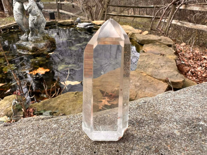 Quartz Crystal Tower ~ with Chlorite - Gem Realm 