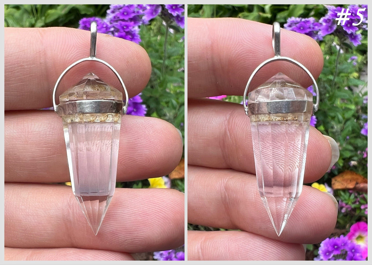 Quartz Crystal Vogel Pendant - Gem Realm 