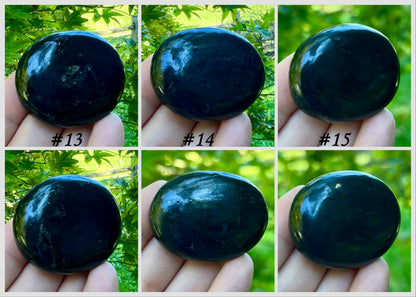 Black Tourmaline Palm Stones - Gem Realm 