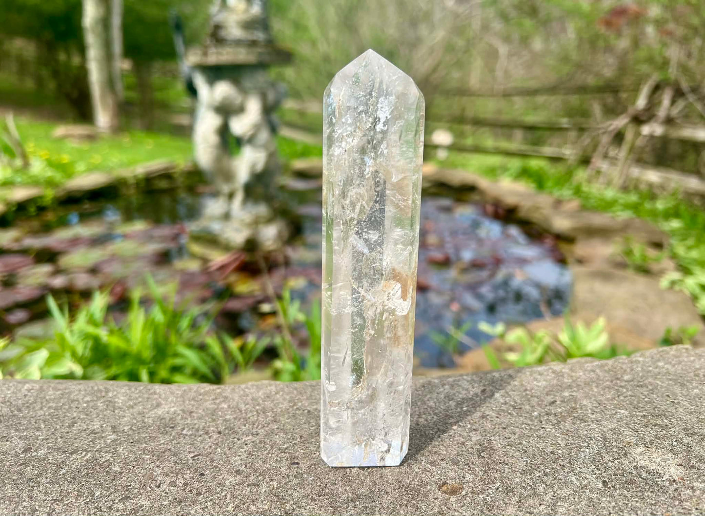 Quartz Crystal Tower ~ with inclusions ~ Large - Gem Realm 