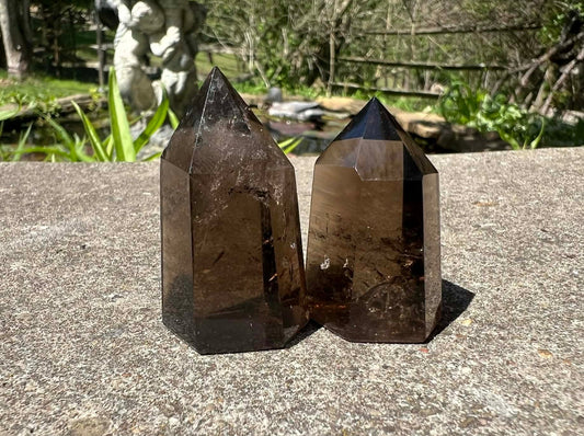 Smoky Quartz Tower Duo - Gem Realm 