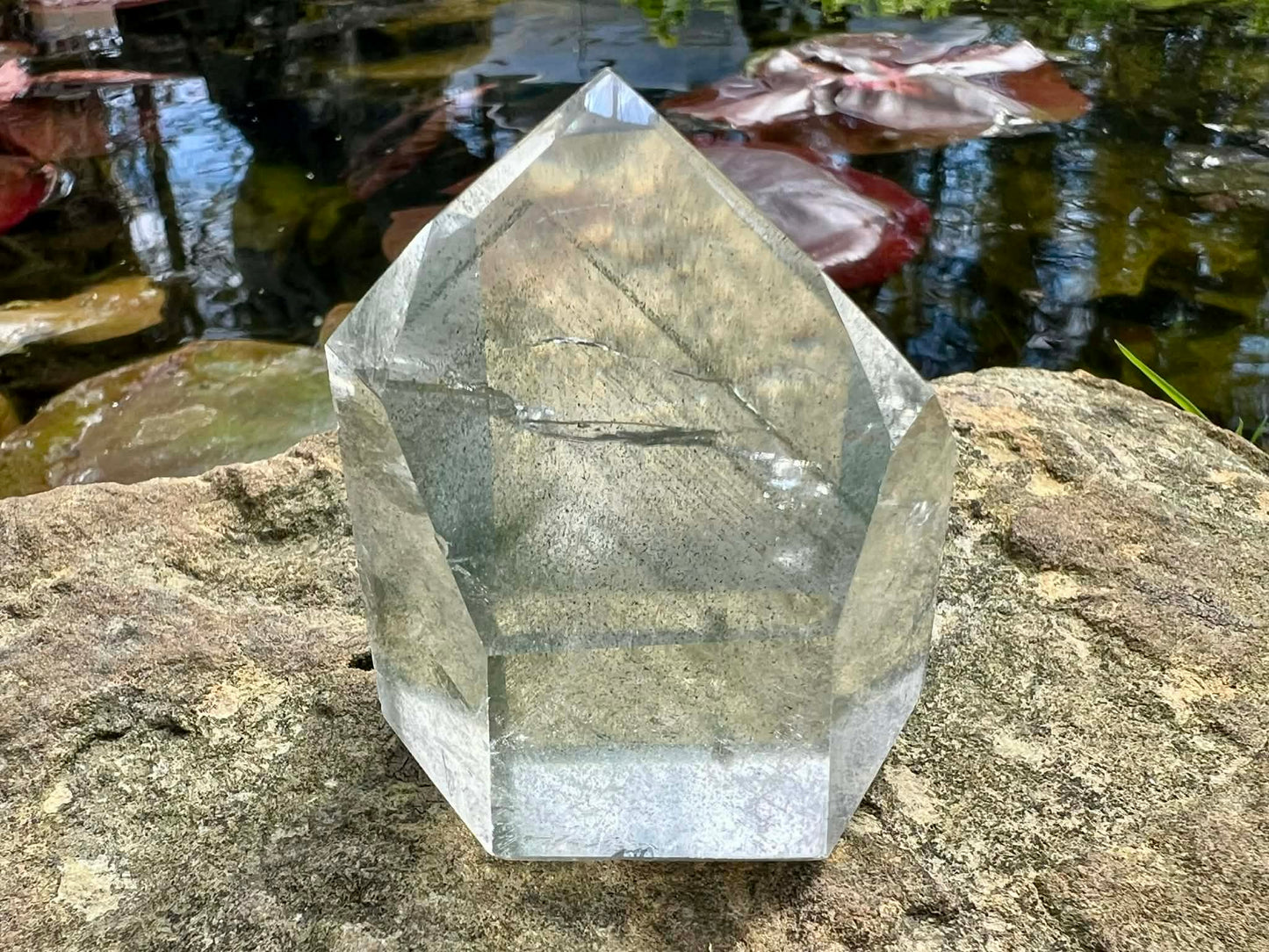 Garden Quartz Tower ~ Green Phantom Quartz - Gem Realm 