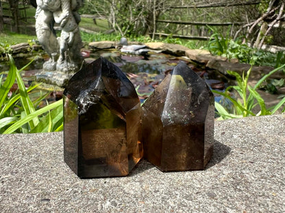 Smoky Quartz Tower Duo - Gem Realm 