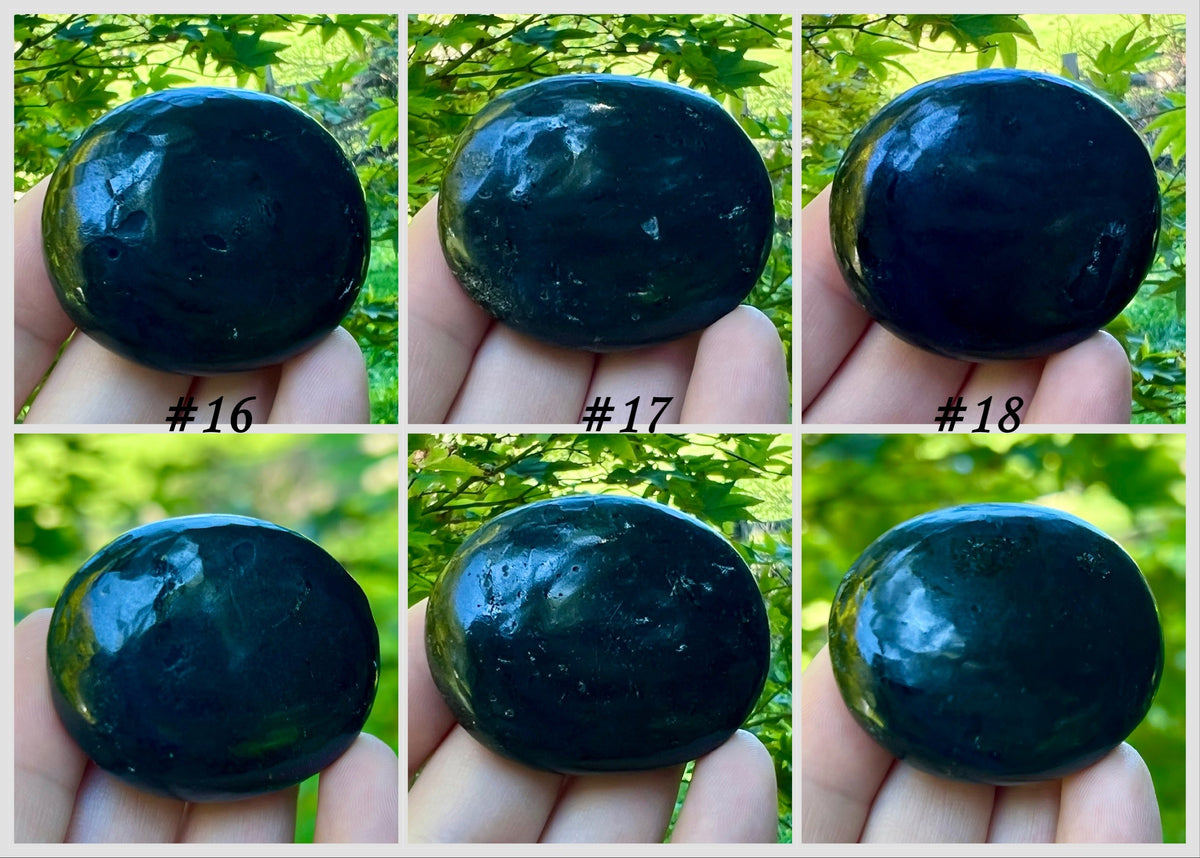 Black Tourmaline Palm Stones - Gem Realm 