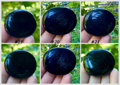 Black Tourmaline Palm Stones - Gem Realm 