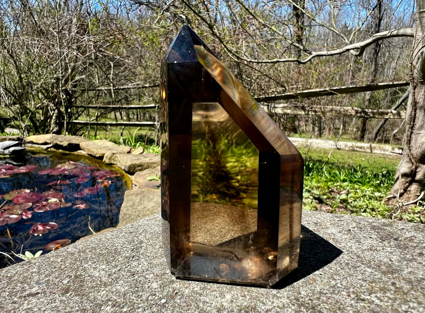 Smoky Citrine Phantom Quartz Tower - Gem Realm 