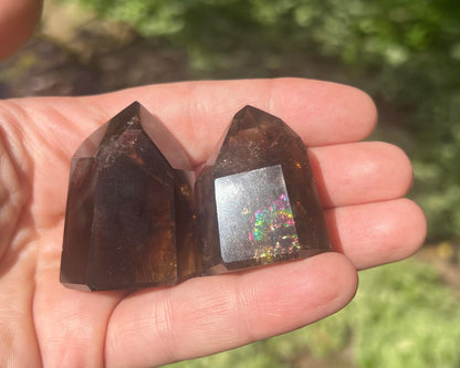 Smoky Quartz Tower Duo - Gem Realm 