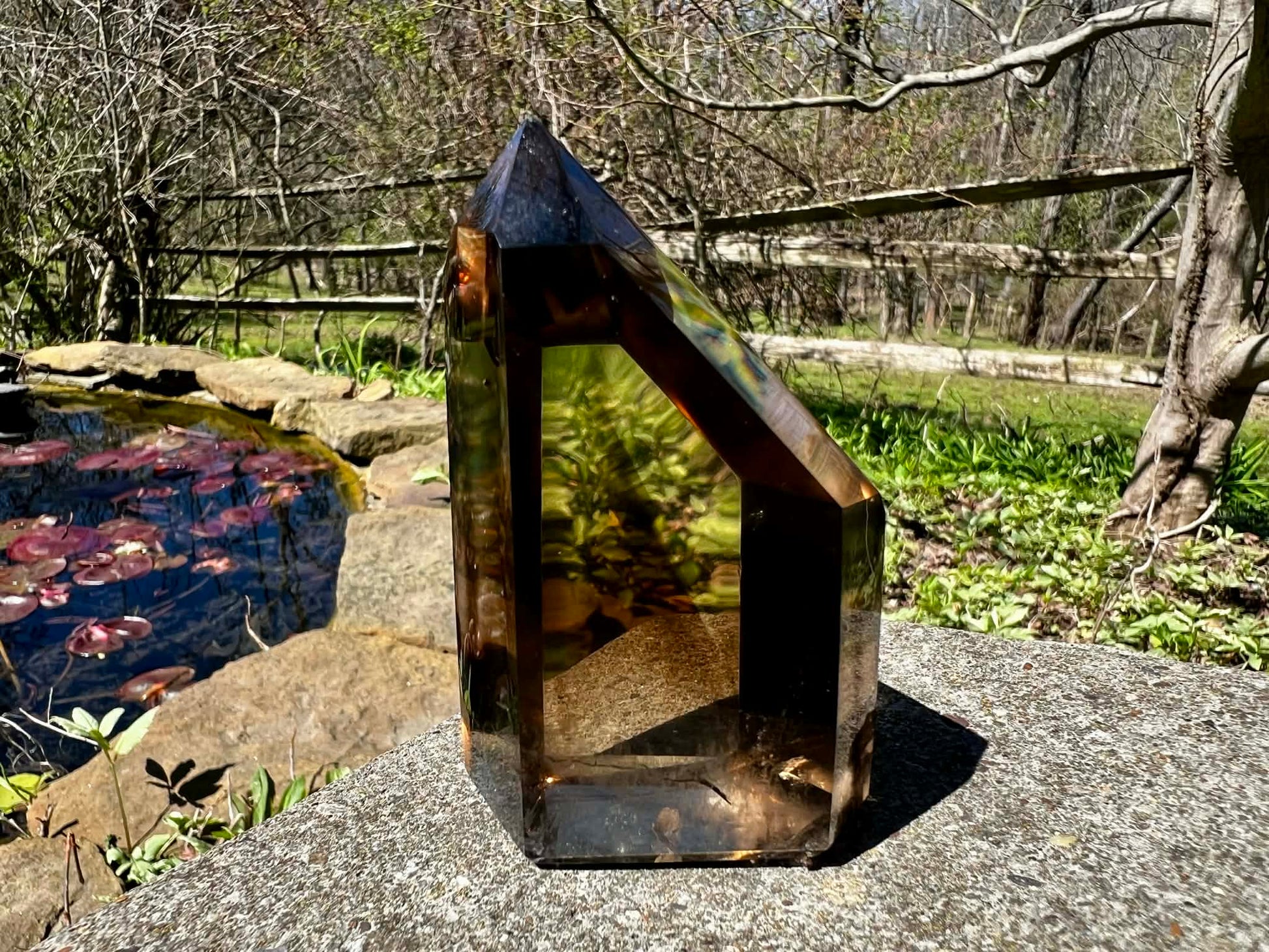 Smoky Citrine Phantom Quartz Tower - Gem Realm 